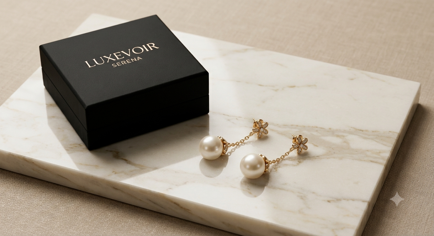 LUXEVOIR SERENA — Pearl Earrings