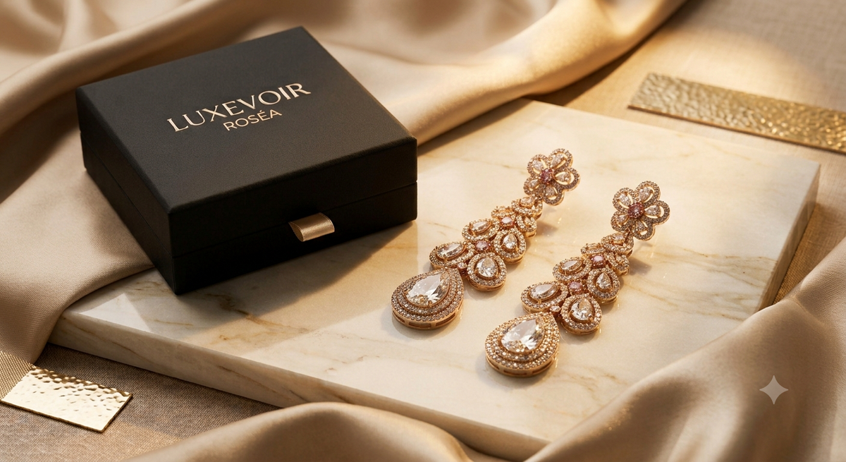 LUXEVOIR ROSÉA — Statement Earrings