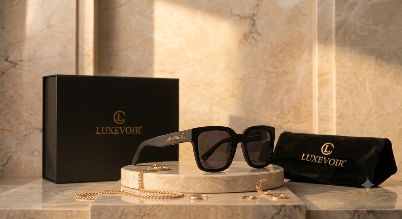 LUXEVOIR NOIRÉ — Classic Black Sunglasses