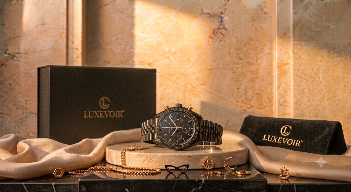 LUXEVOIR NOIR — Black Chronograph